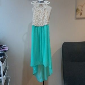 Girl aquamarine dress 👗